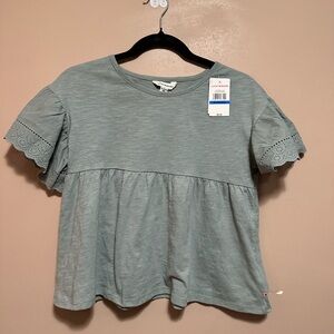 Lucky brand crop olive green XL 16
